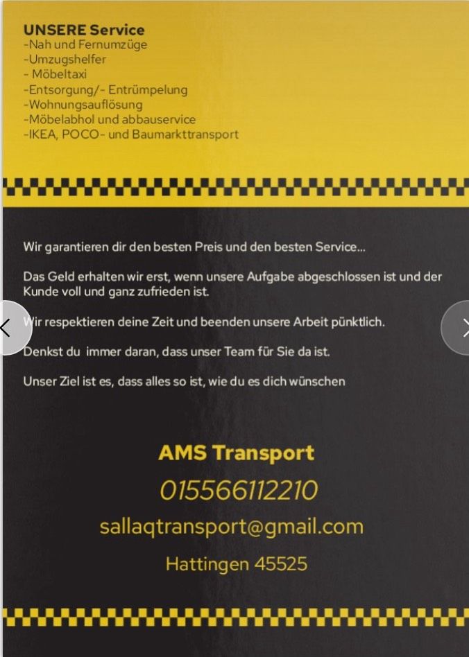 Mobil Taxi Umzug entrümpeln in Hattingen