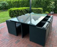 Rattan Lounge Gartenmöbel schwarz Geflecht sehr guter Zustand Nordrhein-Westfalen - Sassenberg Vorschau