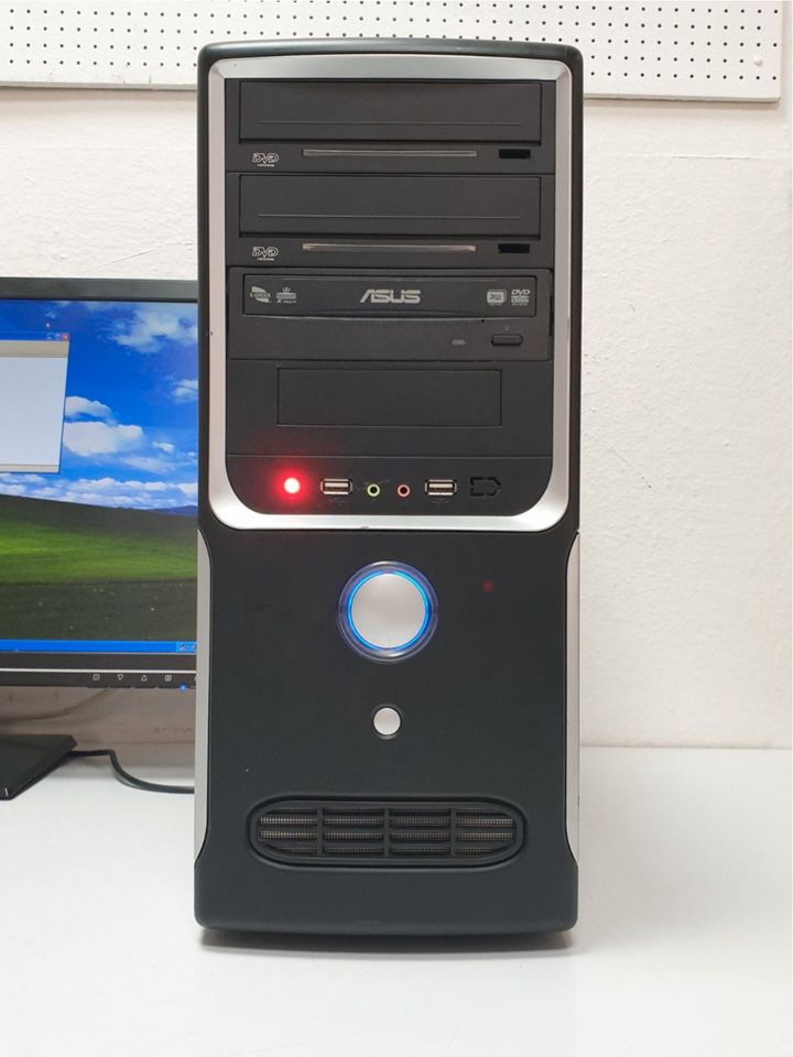 Biostar GF8200c M2+ Windows XP AMD X2 Gamer Vintage PC 320GB 4GB in Fellbach