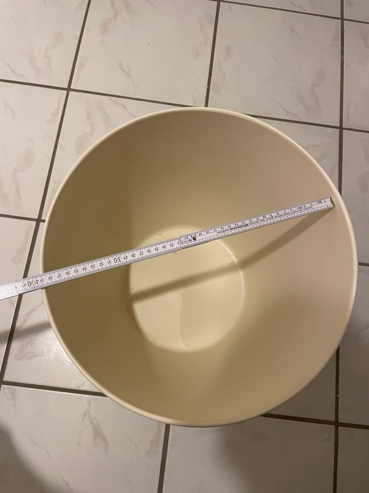 Großer Übertopf Scheurich Keramik Creme ca. 35cm, in Schwarzenbek