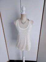 MANGO creme Top Shirt goldenes Muster Rundhals 38 40 Sachsen-Anhalt - Lutherstadt Wittenberg Vorschau