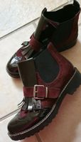 Stiefelette Ankle Boots Budapester Lack Weinrot Burgunder Rot 37 Brandenburg - Schildow Vorschau