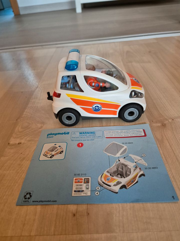 Playmobil 5543 Notarztfahrzeug + 5544 Notarztmotorrad in Gleichen