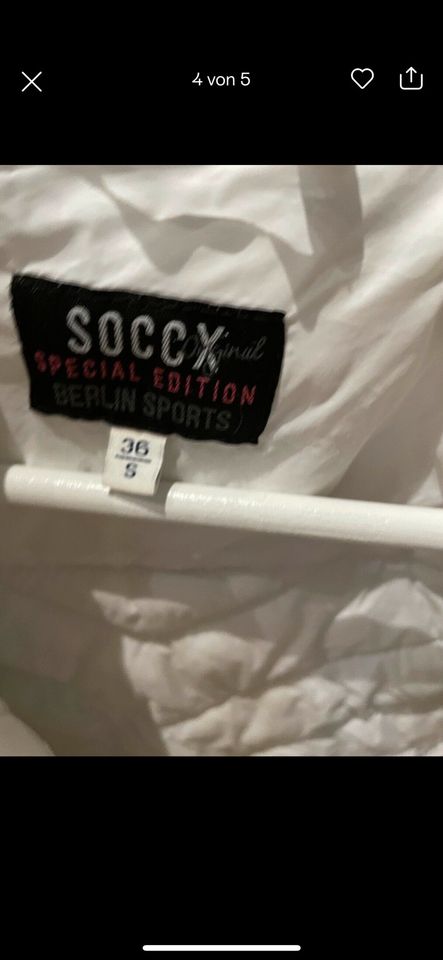 Soccx Jacke weiß softshell mit Stepp in Karlsruhe