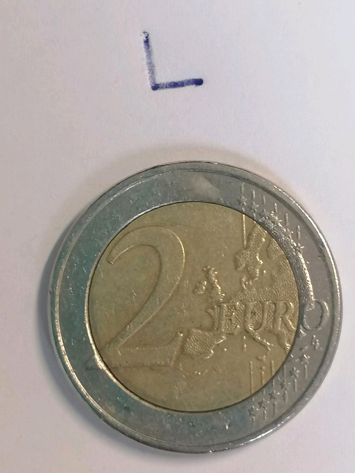 2 Euro Münze Kibris von 2008 mit Fehlprägung in Bad Freienwalde