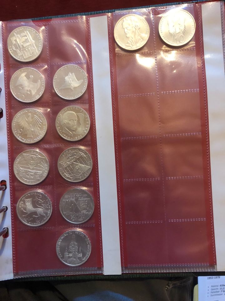 5 und 10 DM Deutsche Mark Sondermünzen, Silber, 97 Stück in Düsseldorf