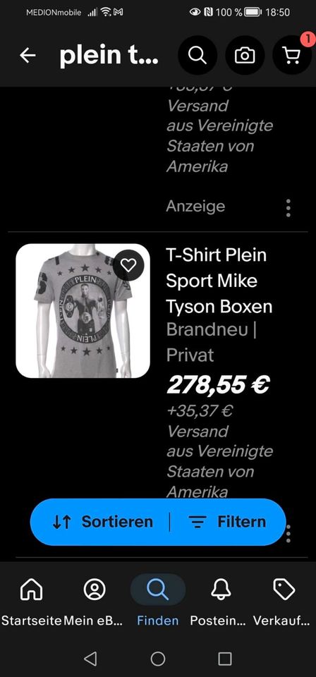 Herren T-Shirt. XL. Tyson Legends. Bei Plein. Orgin.1000% in Reinbek