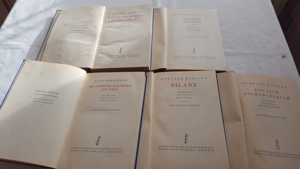 5 Stück Alte RUDYARD KIPLING Bücher Bilanz -Das neue Dschungelbuc in Hagen