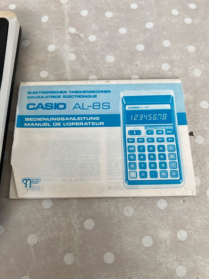 Vintage Taschenrechner Casio AL-8S in Solingen