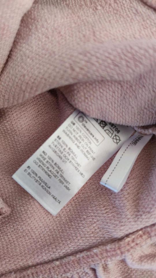 KappAhl Hoodie Pullover Rosa Rose Gr.122/128 Volant Cropped in Freigericht