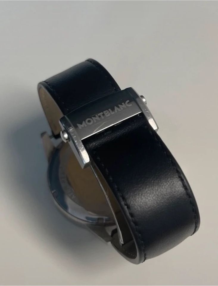 Vintage Hugo Boss Uhr mit Montblanc Echtleder-Armband, Retro Uhr in Hamburg