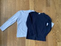 2 Shirts Langarm Gr. 122 topolino weiss blau Düsseldorf - Düsseltal Vorschau