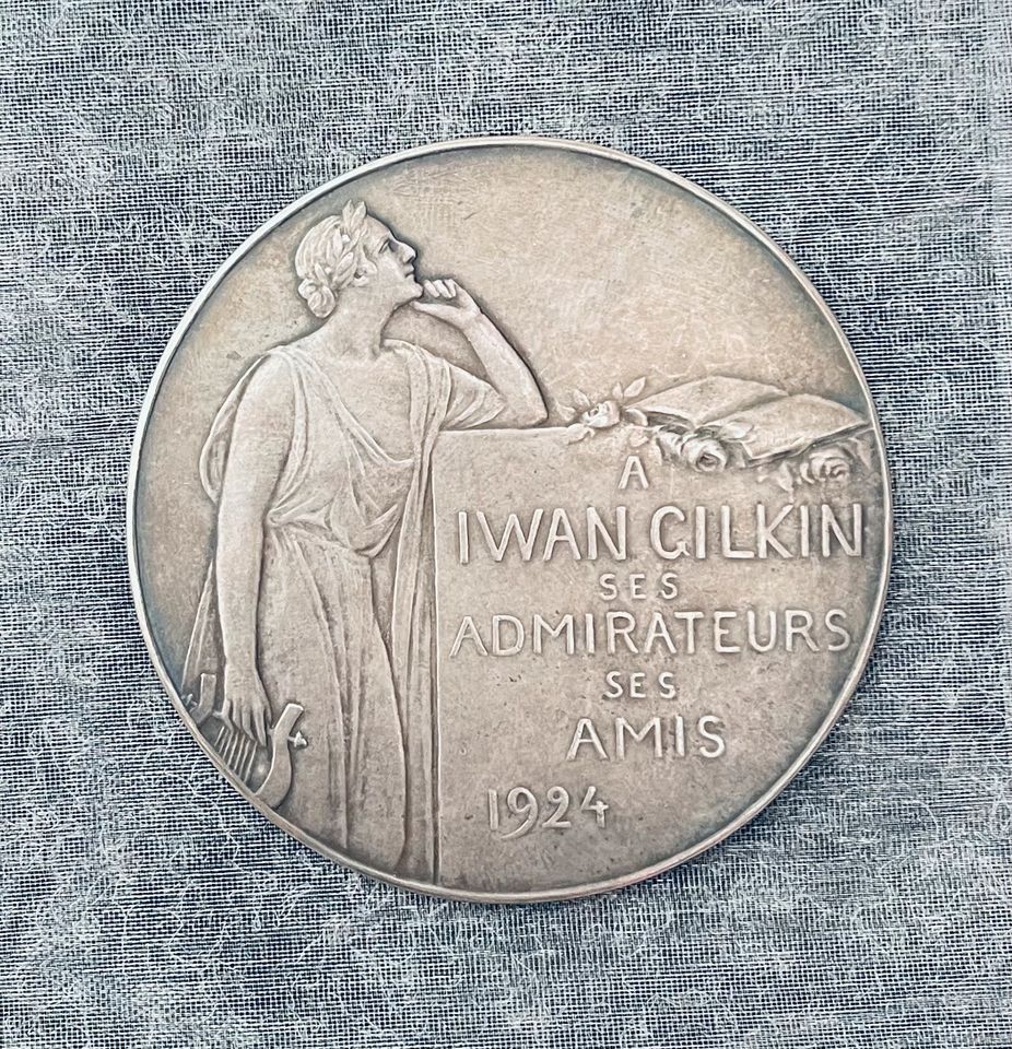 Medaille 1924 Dichter und Schriftsteller, Ivan Gilkin in Köln