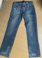 Damen Jeans blau mit Blumen Berlin - Spandau Vorschau