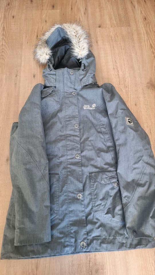 Jack Wolfskin Wave Hill Parka  3in1 Jacke  XS 34 Innenjacke grau in Senden