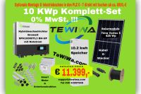 ✅ MEGA REDUZIERT - SOFORT-RABATT 500€ !!! ✅ 10 KWpeak Solaranlage Komplettset! Growatt SPH10000TL3 BH-UP, ARK-HV Batterie, 24x Top-Modul mit 400 Wpeak, Unterkonstruktion Pfannendach, Notstrom Rheinland-Pfalz - Waldalgesheim Vorschau