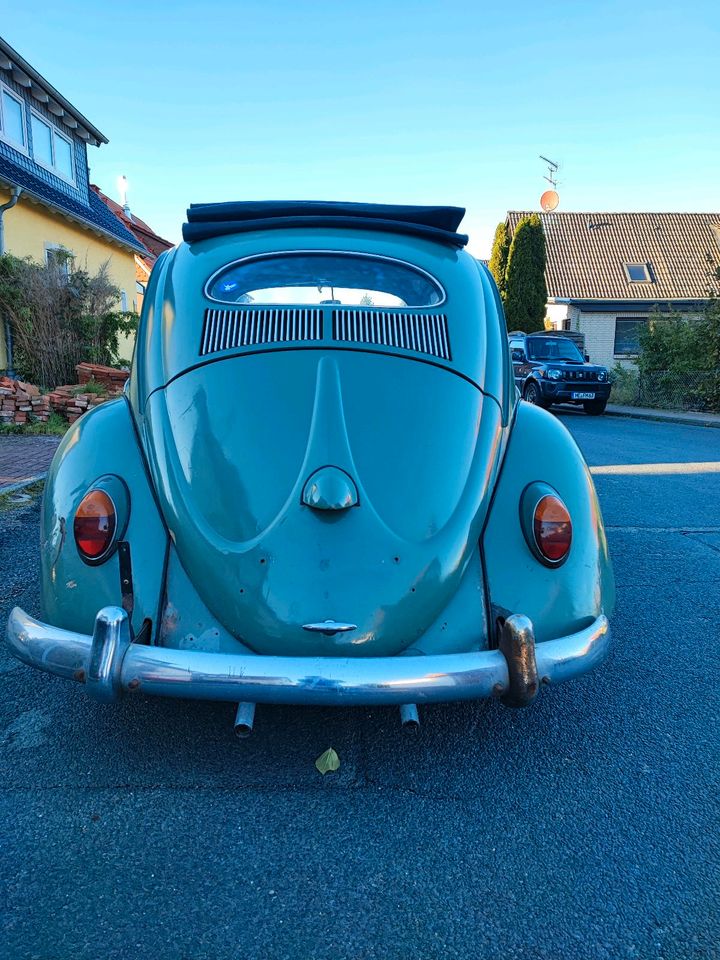 VW Käfer Sicken Ovali Faltdach 6/55 Oldtimer in Lehre