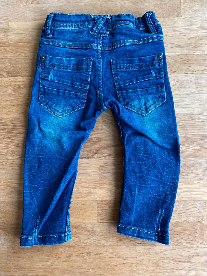 Jeans - blau/schwarz - Pocopiano - Gr.80 in Wentorf