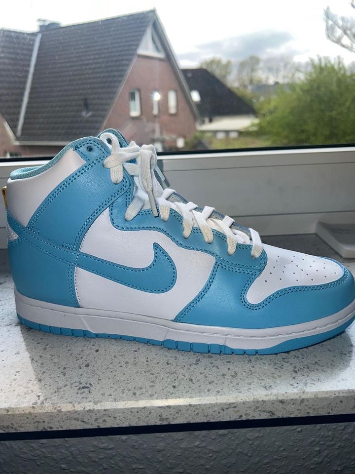 Nike Dunk high Retro blue chill Ungetragen in Klein Offenseth-Sparrieshoop