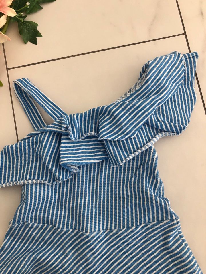 Zara Kleid Gr. 116 110 blau weiß gestreift Sommerkleid in Hanau