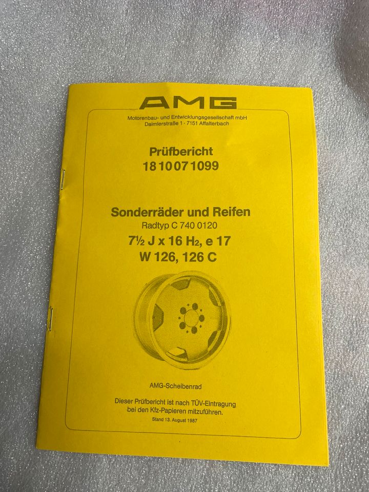 Original Amg Felgen 16 Zoll w 126 107 SL s klasse 280 560 sec in Solingen