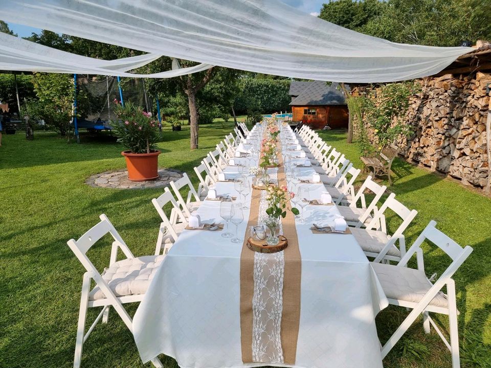 Stühle mieten Hochzeit freie Trauung Party Feiern Richtfest in Am Mellensee