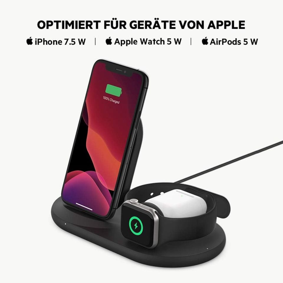 Belkin drahtloses 3-in-1 Ladegerät Ladestation in Seßlach