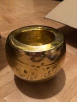 Teelichthalter Windlicht Kerzenhalter Dekoration Gold Glas Hessen - Flieden Vorschau