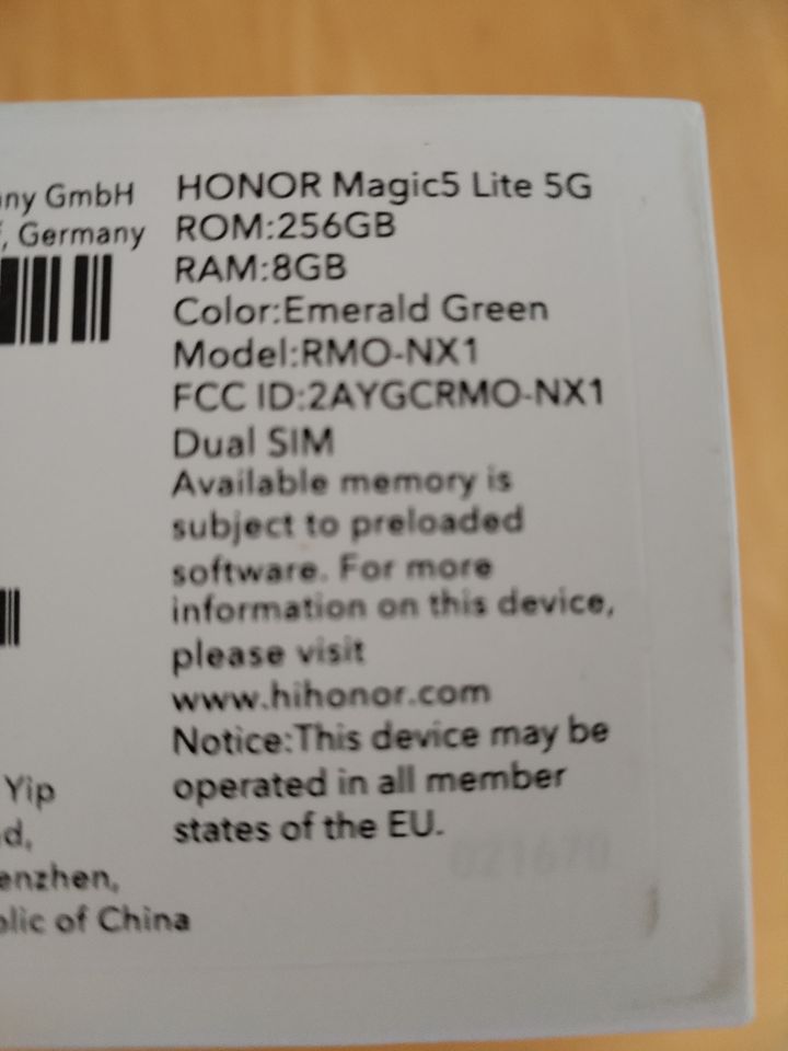 Honor Magic5 Lite 256GB 8GB RAM Emerald Green Neu+OVP versiegelt in München