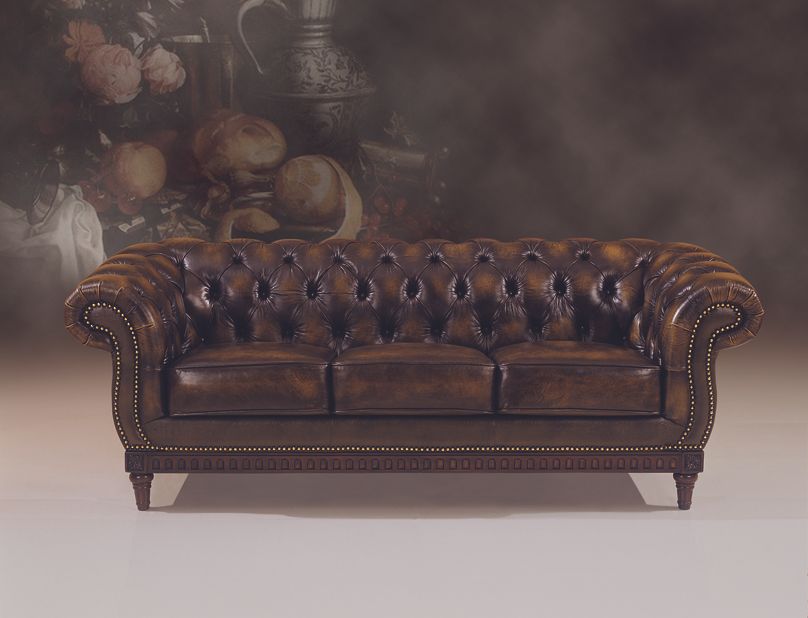 3er Sofa Chesterfield 3-Sitzer Couch London Ledersofa UVP*3.290 in Centrum