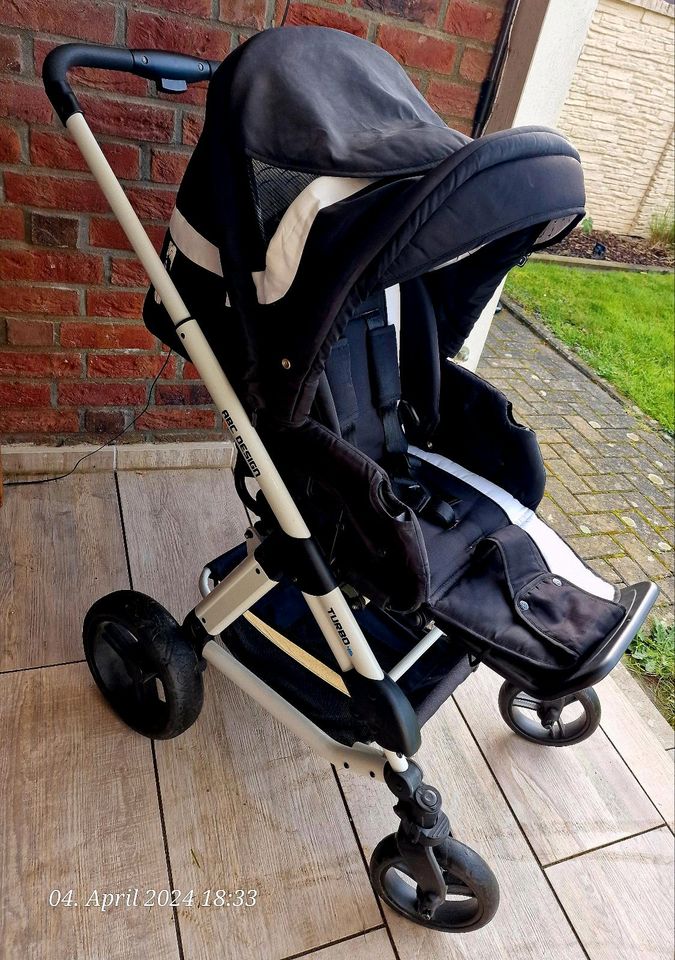 3 in 1 Kinderwagen ABC Design Turbo 4s Black Edition in Waldfeucht