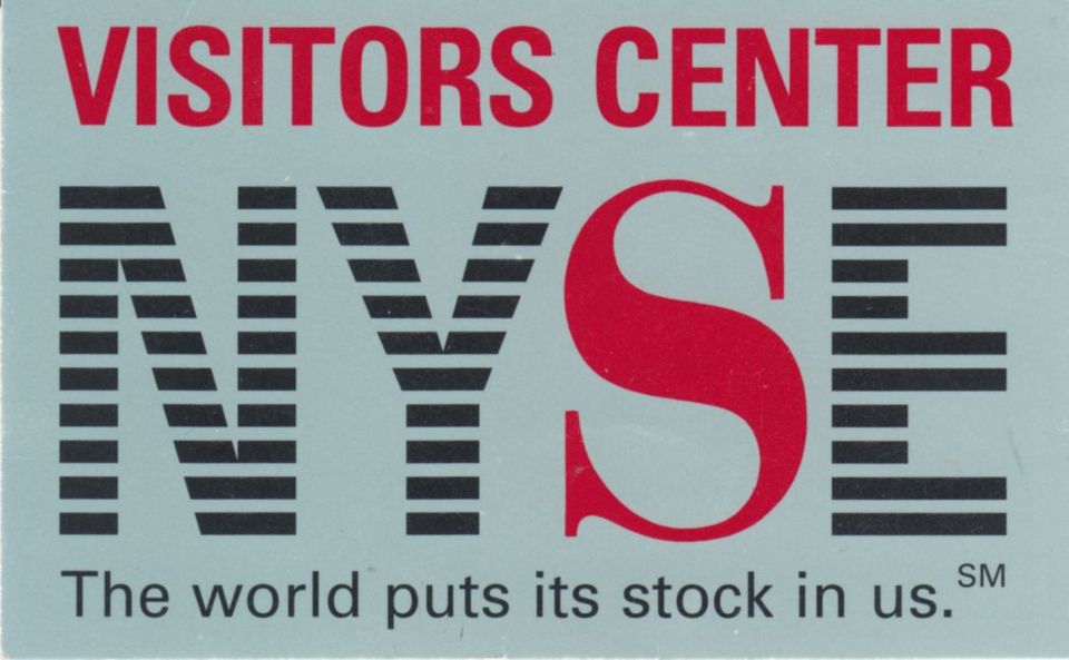 Eintrittskarte zur NYSE New York Stock Exchange - 90er Jahre in Fürth