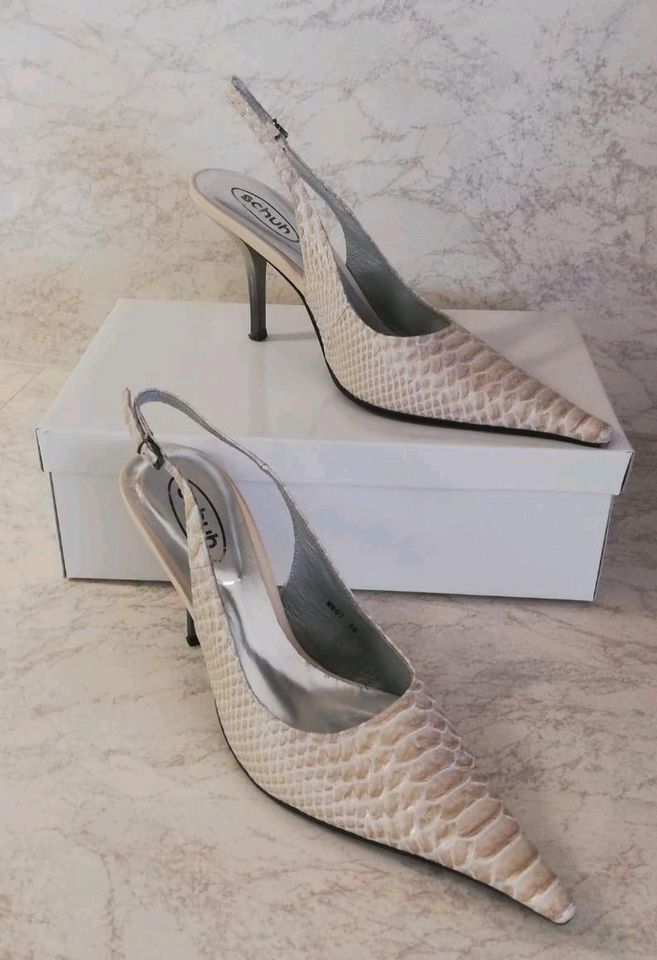 SCHUH Slingpumps Gr. 38 Creme Schlangenoptik Schimmernd in Bayern -  Peißenberg | eBay Kleinanzeigen ist jetzt Kleinanzeigen