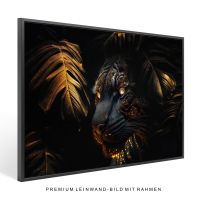 Goldener schwarzer Panther Tier ,Wandbild Leinwand mit Rahmen Stuttgart - Stuttgart-Ost Vorschau