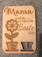 Muttertag s Karte aus Holz mit Holz Blume Baden-Württemberg - Freiburg im Breisgau Vorschau