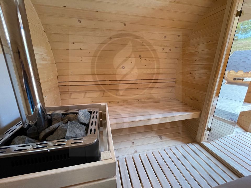 Fass Sauna mit Vorraum | 3,5m | Garten-Sauna | Außensauna in Eichenzell