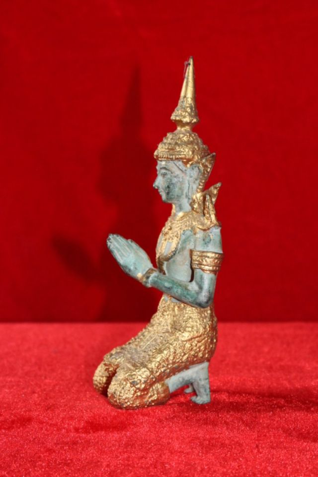 Skulptur Bronze Tempelwächter, Betender, Thailand / Asien in Mahlow
