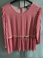 Vero Moda Bluse rot weiß Streifen Gr. L Bielefeld - Brackwede Vorschau