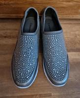 Damenschuhe, Sneaker, Glitzer, Strass, grau, silber, Größe 42 Duisburg - Duisburg-Süd Vorschau