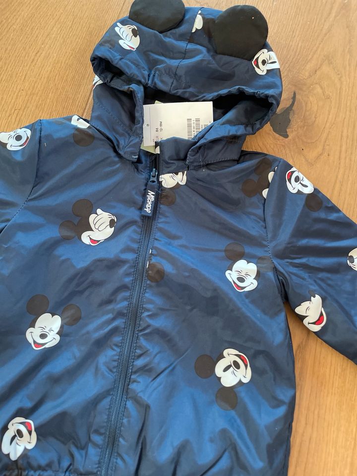 H&M MICKEY MAUS JACKE BABY JUNGEN 86 NEU MIT OHREN in Dresden