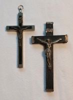 Zwei alte kleine Kreuze mit Jesus aus Holz und Metall religiös Bayern - Osterhofen Vorschau