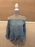 Only Shirt Bluse off shoulder Größe XS S 36 blau Jeansstoff Niedersachsen - Wedemark Vorschau