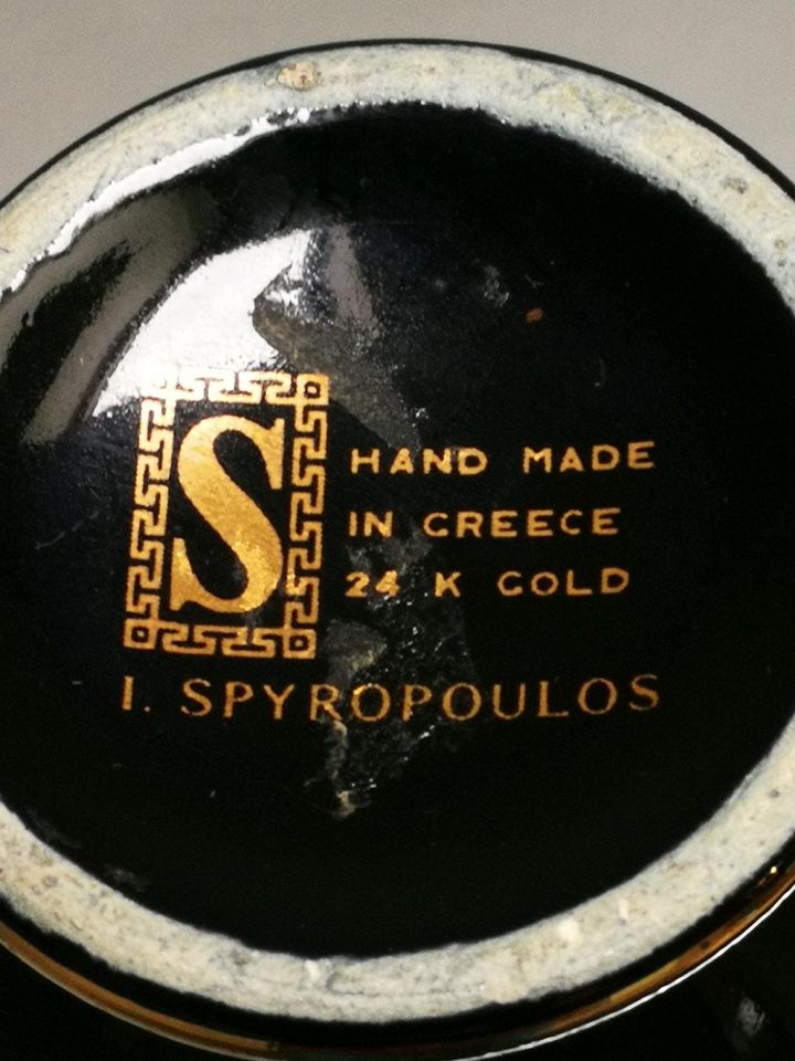 Griechische Vase I. Spyropoulos 24K Gold in Bochum