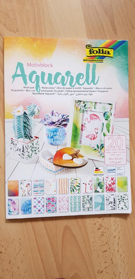 NEU Bastelpapier Folia Hot Foil, Motivblock Aquarell, Topp Kreati in Friedrichsdorf