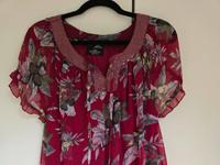 Gina Benotti / Blusenshirt / Bluse / Dunkelrot / Blumen / Geblümt Bayern - Neutraubling Vorschau