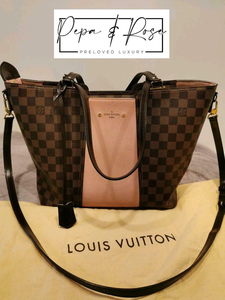 Louis Vuitton Jersey Tote Damier Ebene Magnolia