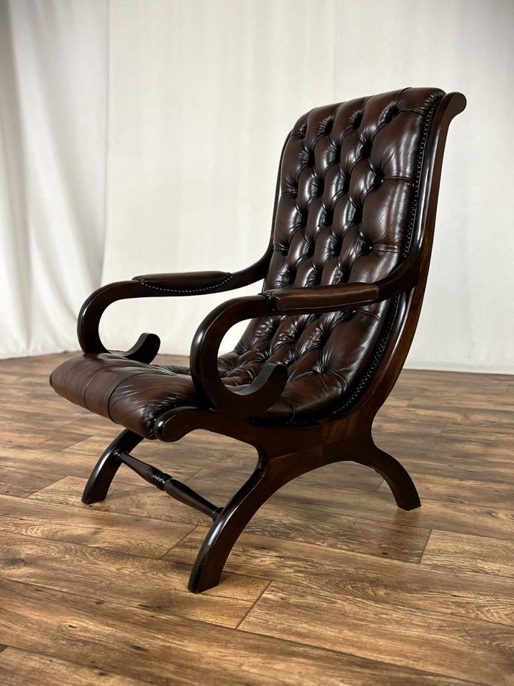 Chesterfield Ledersessel Vintage Sessel Period Chair Relaxsessel in Hüllhorst