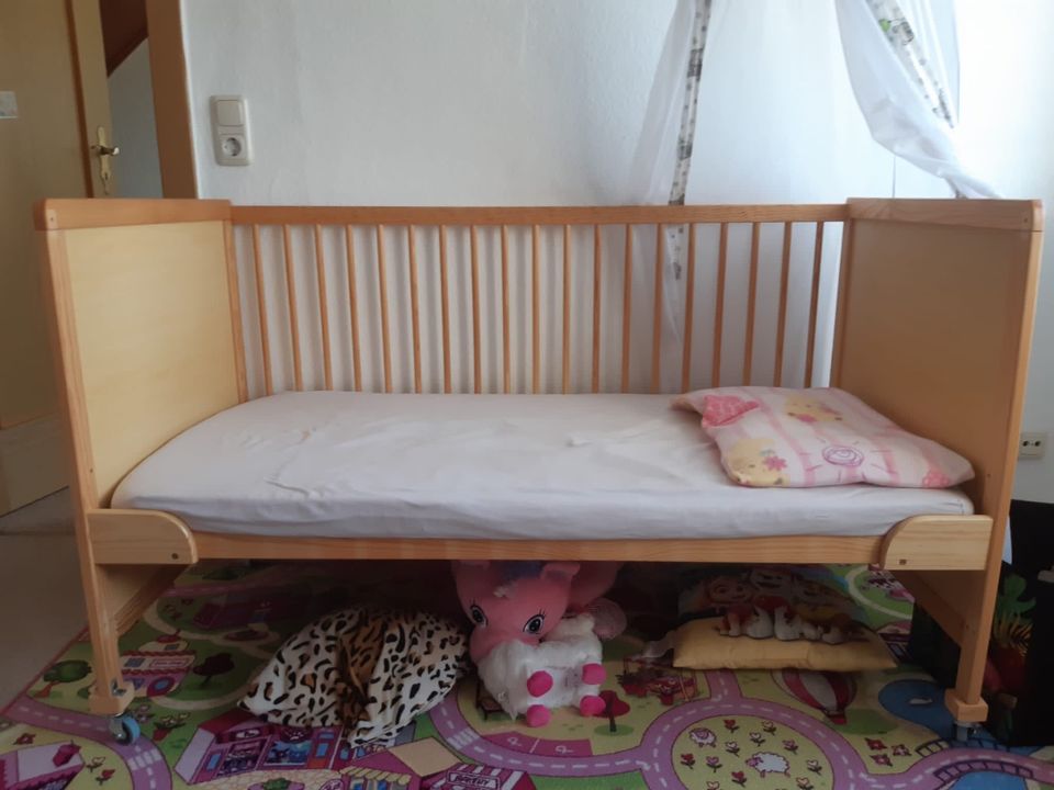 Kinderbett, Juniorbett, Rollen, 2 Funktionen, Himmel in Nossen