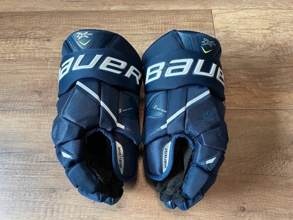 Bauer 2X Pro Eishockey Handschuhe Blau Navy 15 in Lampertheim