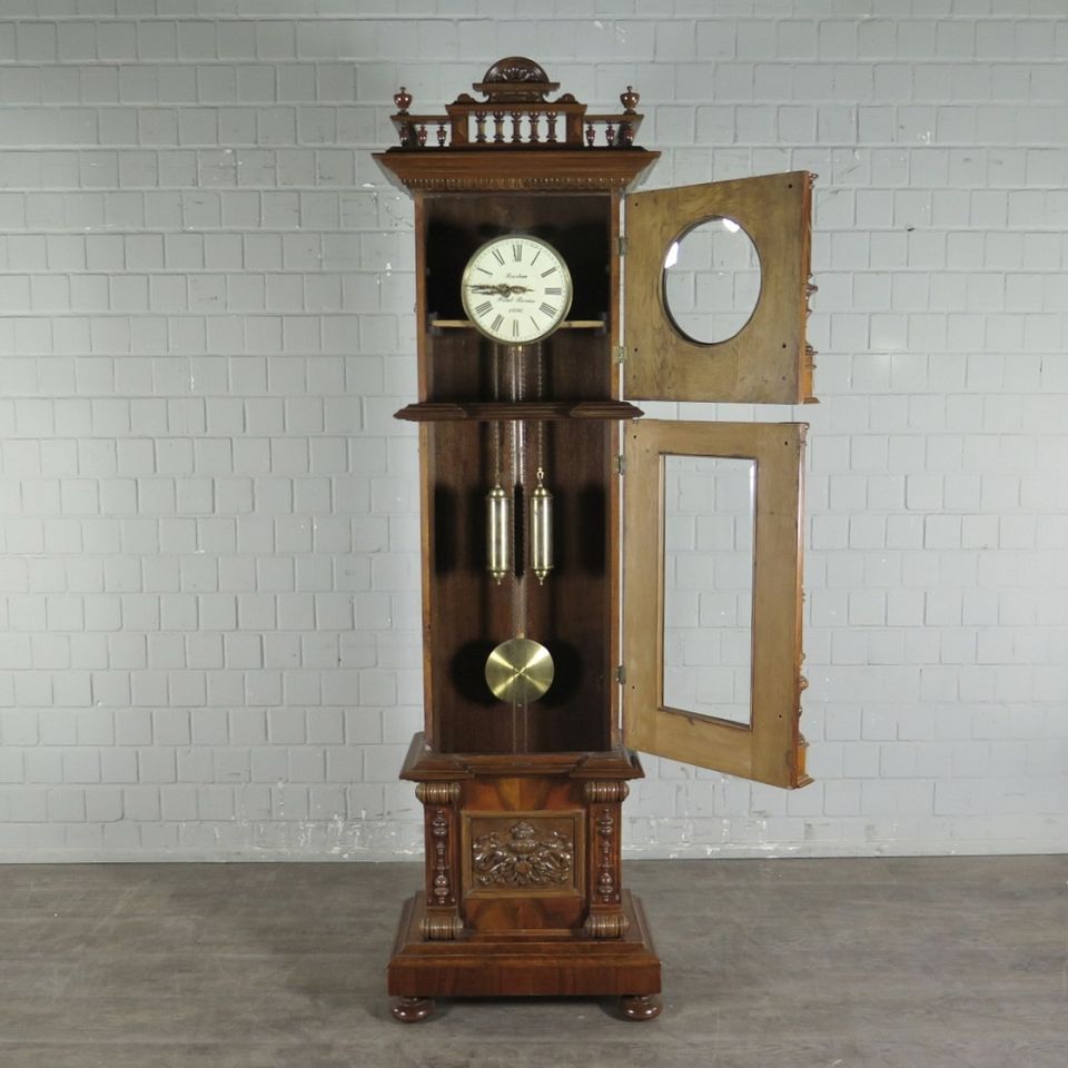 23315 Standuhr Uhr Gründerzeit 1896 Nussbaum Antik in Nordhorn